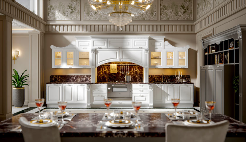 طراحی کابینت کلاسیک آشپزخانه