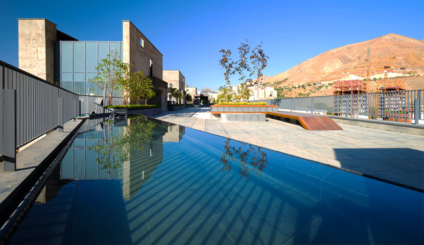 طراحی روف گاردن مجموعه باغ زعفرانیه