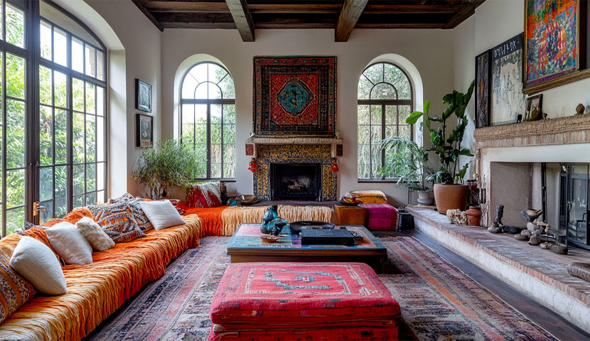  تفاوت پالت رنگی در سبک بوهو و روستیک