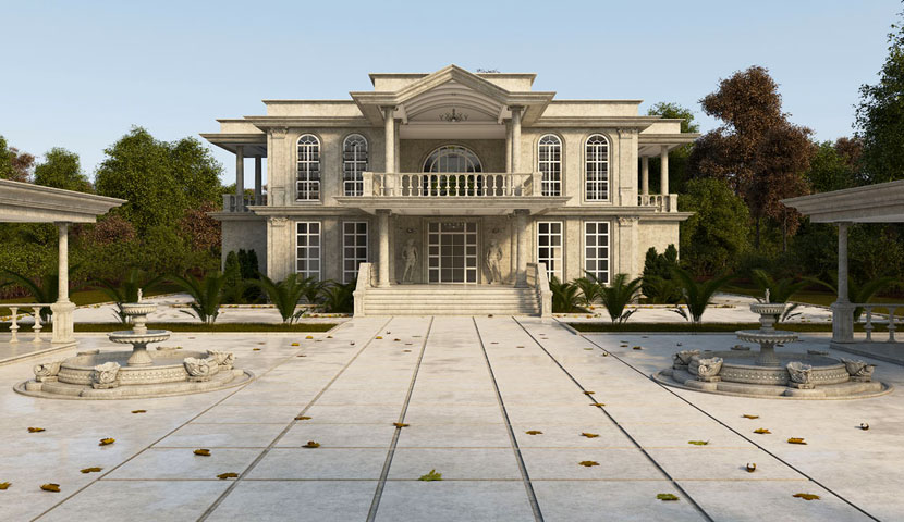 طراحی ویلا دوبلکس کلاسیک