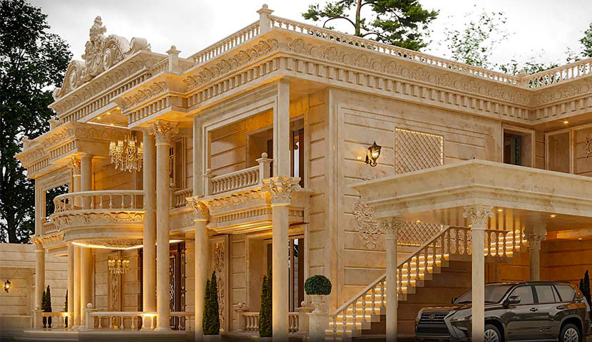 بازسازی ویلا دوبلکس کلاسیک 