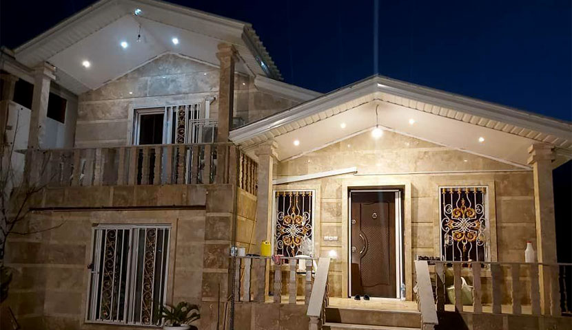 طراحی ویلا نیم پیلوت کلاسیک