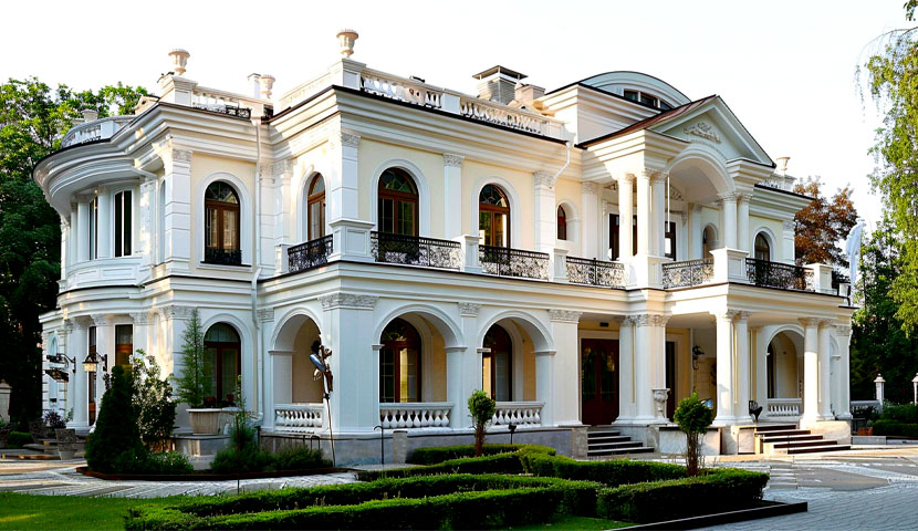 طراحی نمای ویلا کلاسیک