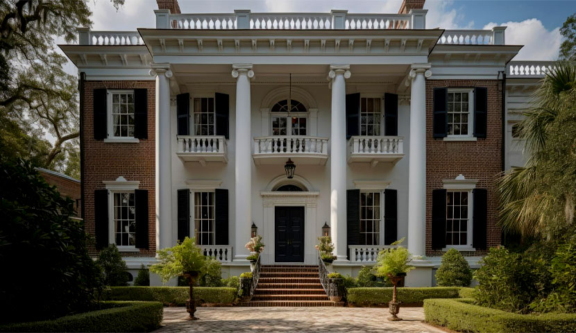 طراحی نمای ویلا کلاسیک