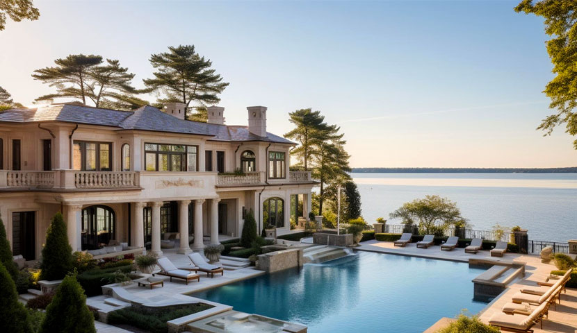 طراحی نمای ویلا کلاسیک