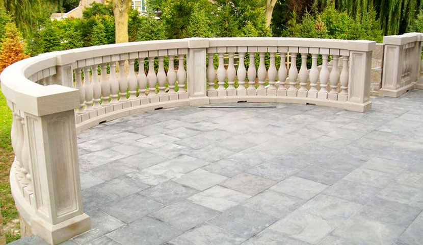  طراحی نرده سنگی منحنی
