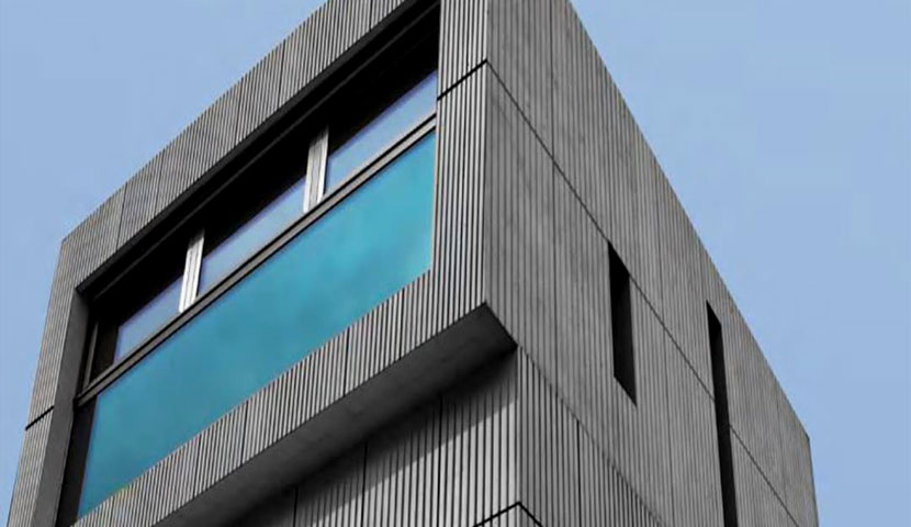 طراحی نما بتن اکسپوز طرح دار