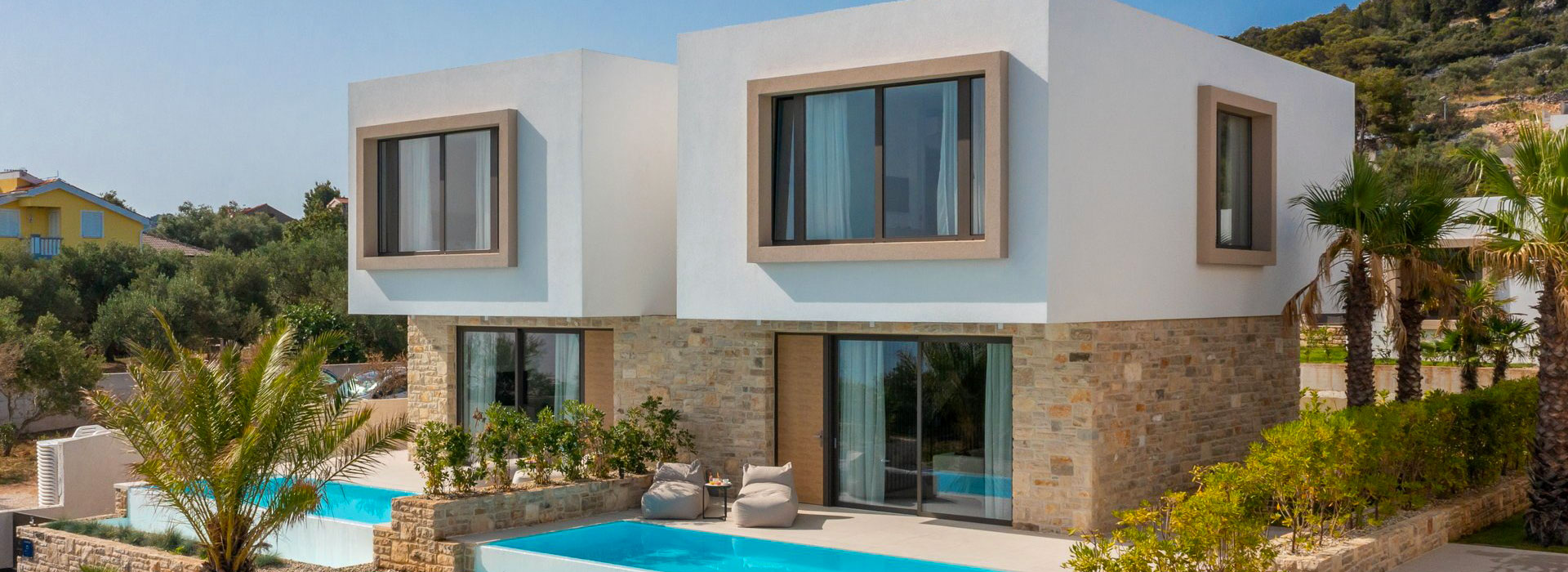 طراحی نمای ویلا دوبلکس