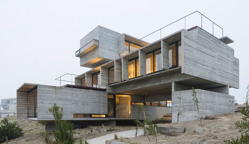 طراحی بتن اکسپوز در نمای ساختمان