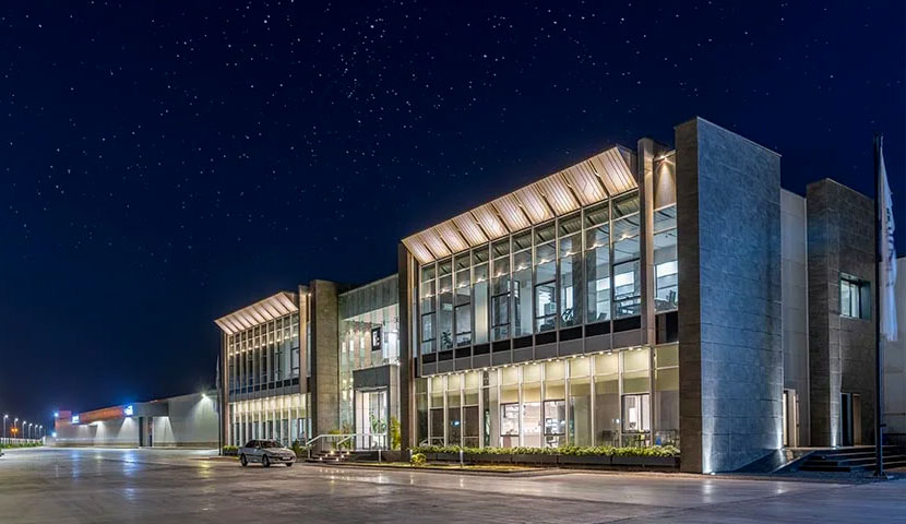 طراحی نما ساختمان اداری کارخانه 