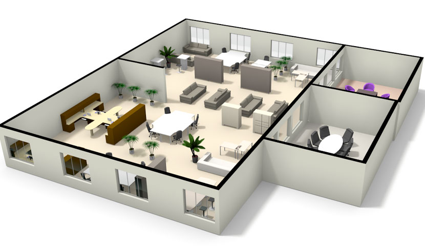 طراحی پلان ساختمان اداری کارخانه