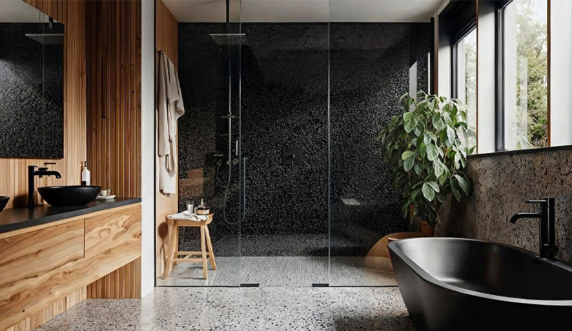 طراحی حمام شیشه ای