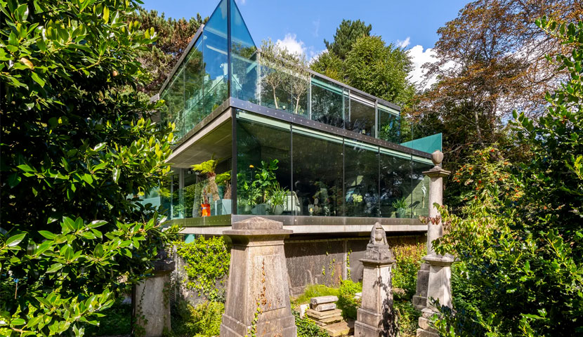 طراحی ویلا باغ شیشه ای