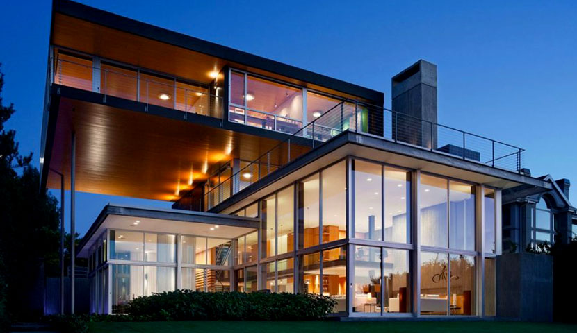 طراحی ویلا شیشه ای