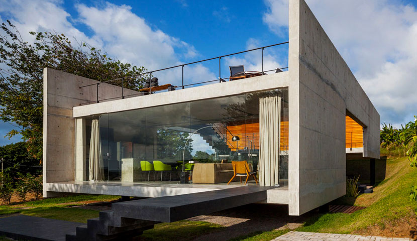 اجرای نمای مدرن با بتن اکسپوز