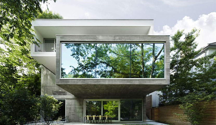 اجرای نمای مدرن با بتن اکسپوز