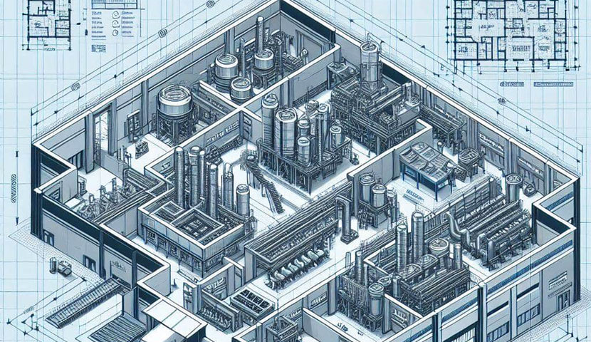 طراحی سایت پلان کارخانه صنعتی