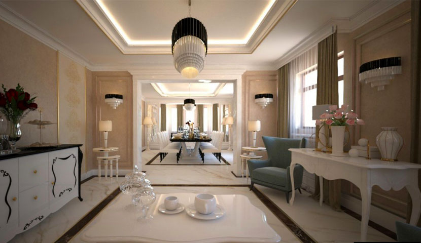 طراحی دکوراسیون داخلی ویلا یک طبقه