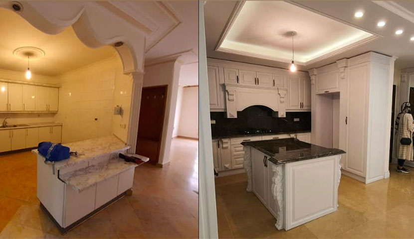 پروژه بازسازی آشپزخانه در سعادت آباد