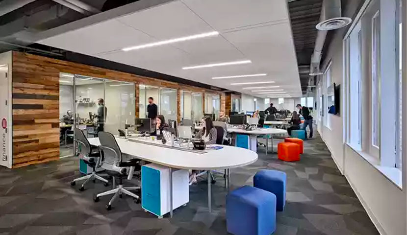 نورپردازی در ساختمان اداری کارخانه