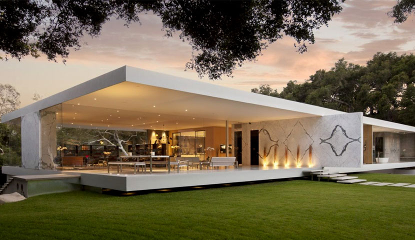 طراحی ویلا شیشه ای مینیمال