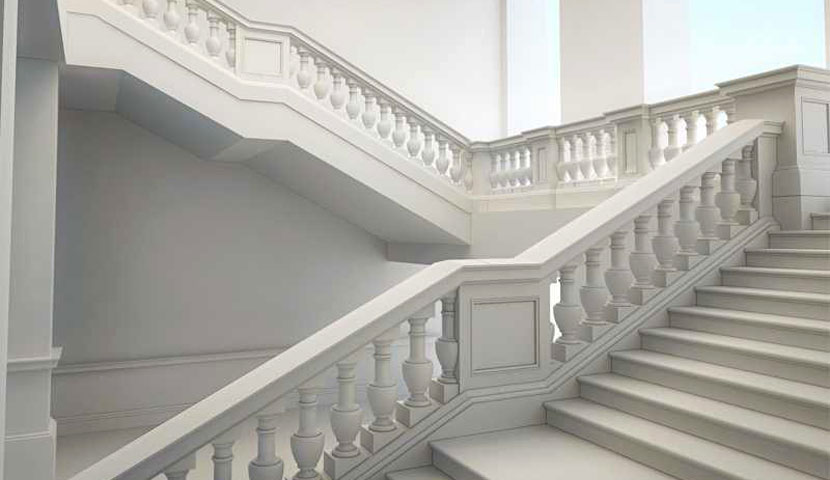طراحی نرده سنگی مینیمال