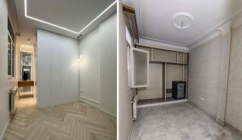 پروژه بازسازی اتاق خواب مدرن