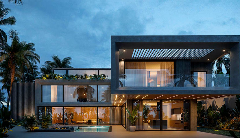 بازسازی ویلا دوبلکس مدرن 