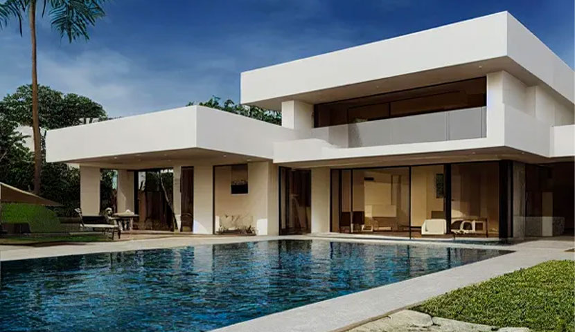 بازسازی ویلا دوبلکس مدرن 