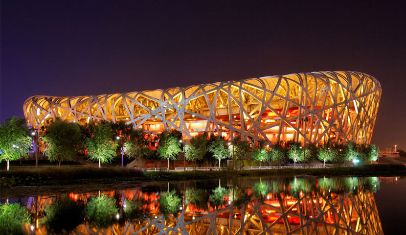 طراحی نمای مدرن استادیوم ملی پکن