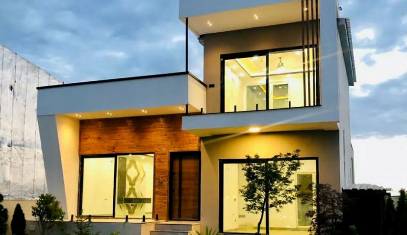 طراحی ویلا نیم پیلوت مدرن