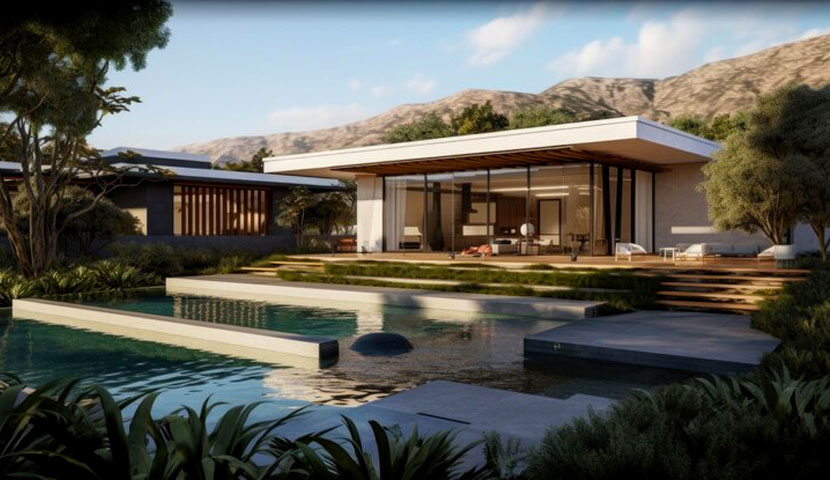 طراحی ویلای یک طبقه