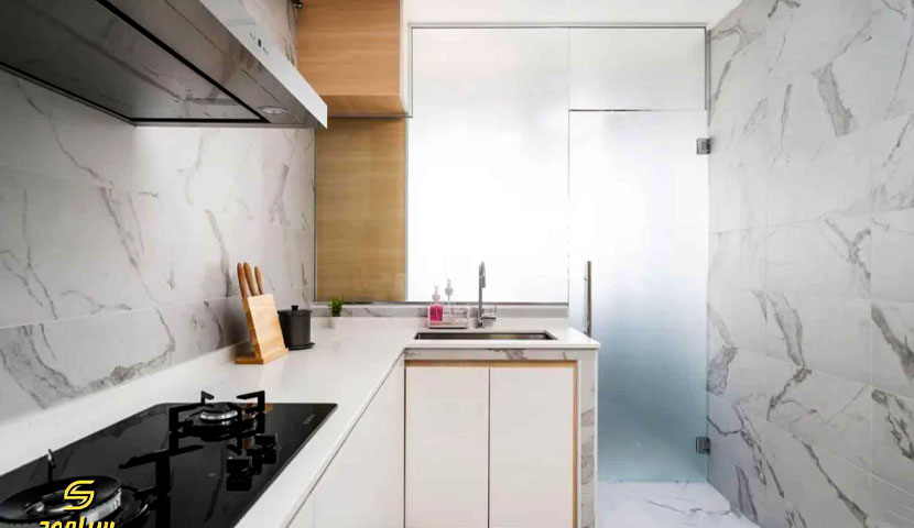 بازسازی دیوار آشپزخانه قدیمی