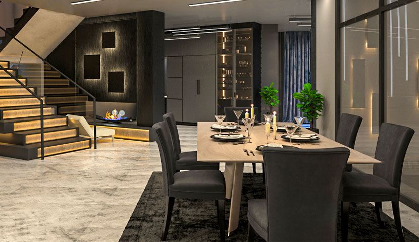 بازسازی دکوراسیون داخلی ویلا دوبلکس