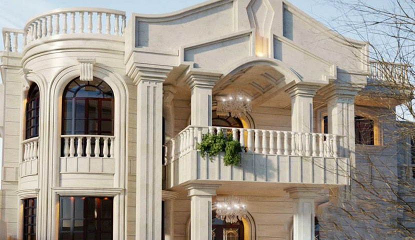طراحی نرده سنگی رومی