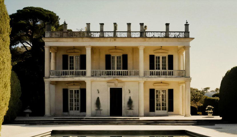 طراحی نمای رومی ویلا 