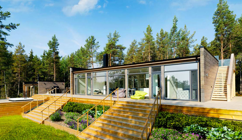 ویلایی شیشه ای اسکاندیناوی