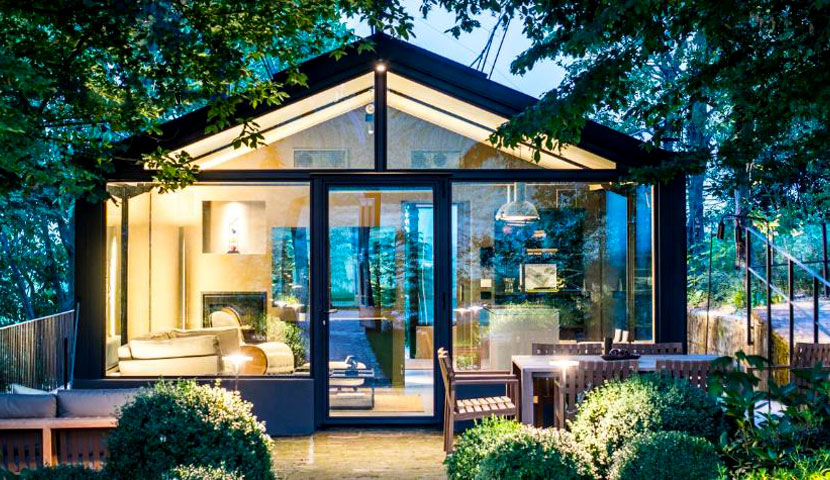 طراحی ویلا شیشه ای کوچک