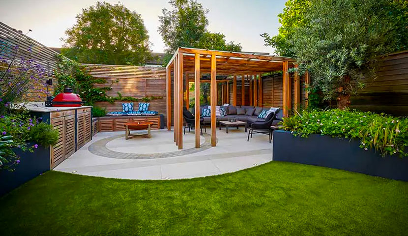 طراحی فضای سبز ویلا کوچک