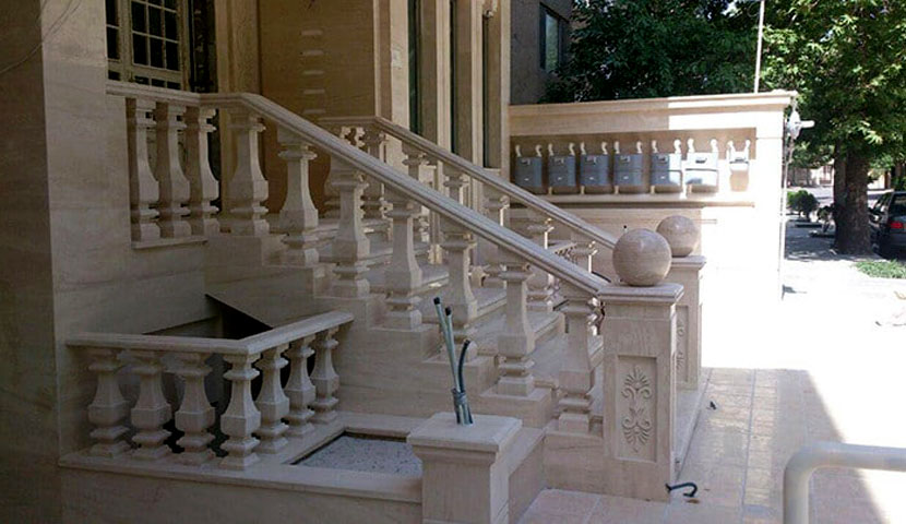 طراحی نرده سنگی سنتی ایرانی