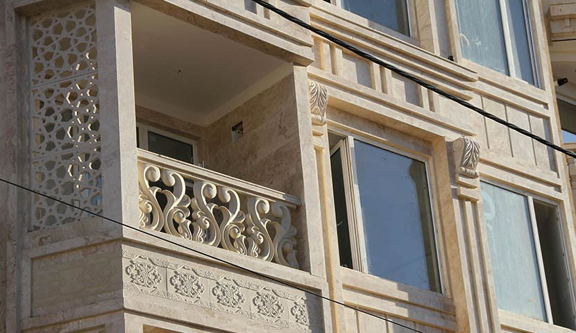 طراحی نرده سنگی سنتی ایرانی