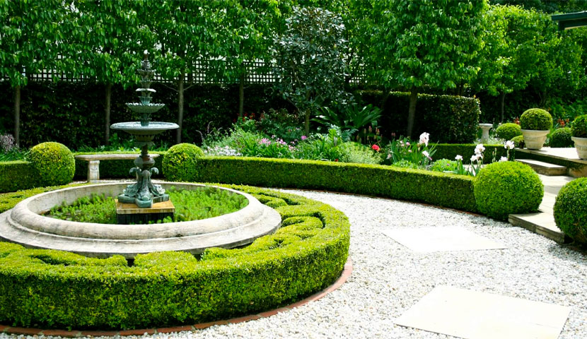 طراحی فضای سبز ویلا سنتی 