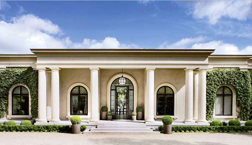 طراحی ویلا فلت با نمای رومی