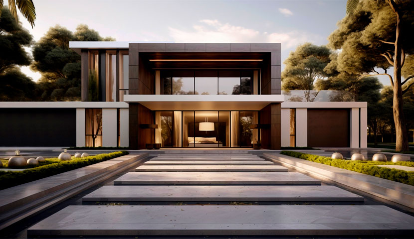 طراحی نمای ویلا