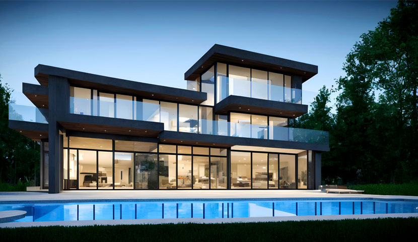 طراحی نمای ویلا