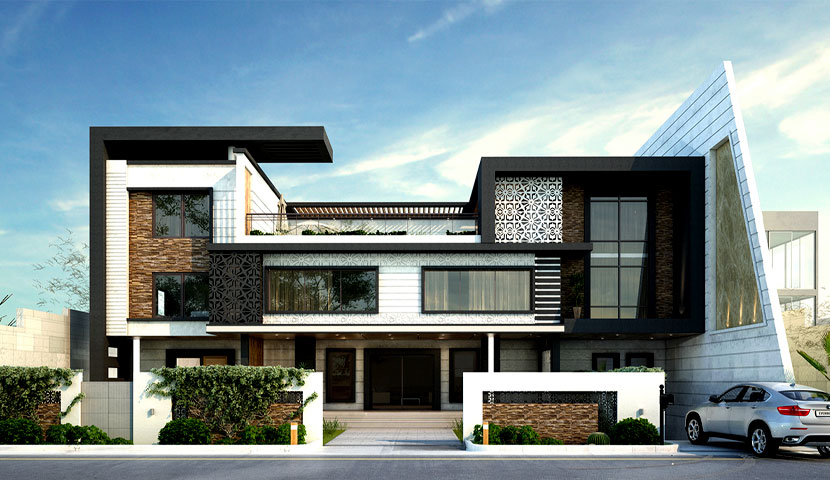 طراحی نمای ویلا