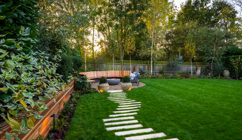 طراحی فضای سبز ویلا باغ