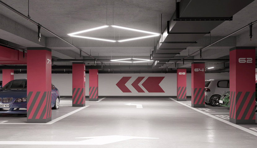 طراحی سقف پارکینگ مدرن 