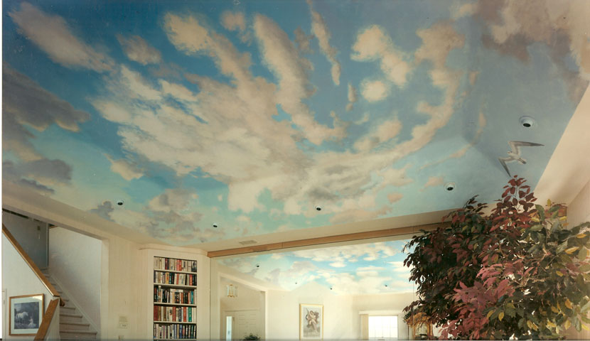 طراحی مدرن سقف اتاق ابری