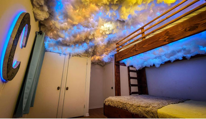 طراحی سقف اتاق خواب ابری